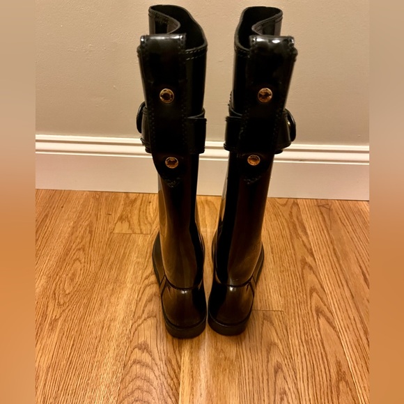Coach rain boots with gold hardware - Picture 4 of 7